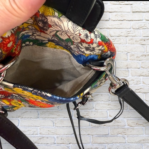 Rebecca Minkoff Julian Mini Convertible Floral Canvas Backpack, RARE Like New - Picture 7 of 10